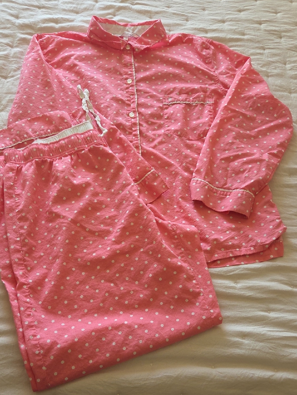 Victoria's Secret Pink Polka Dot Pajama Set Women